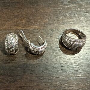 Judith Ripka earrings and ring